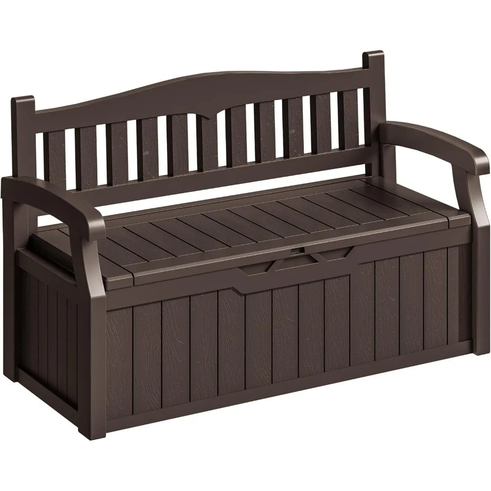 Outdoor Lockable Deck Box Storage Bench Waterproof UV Protection