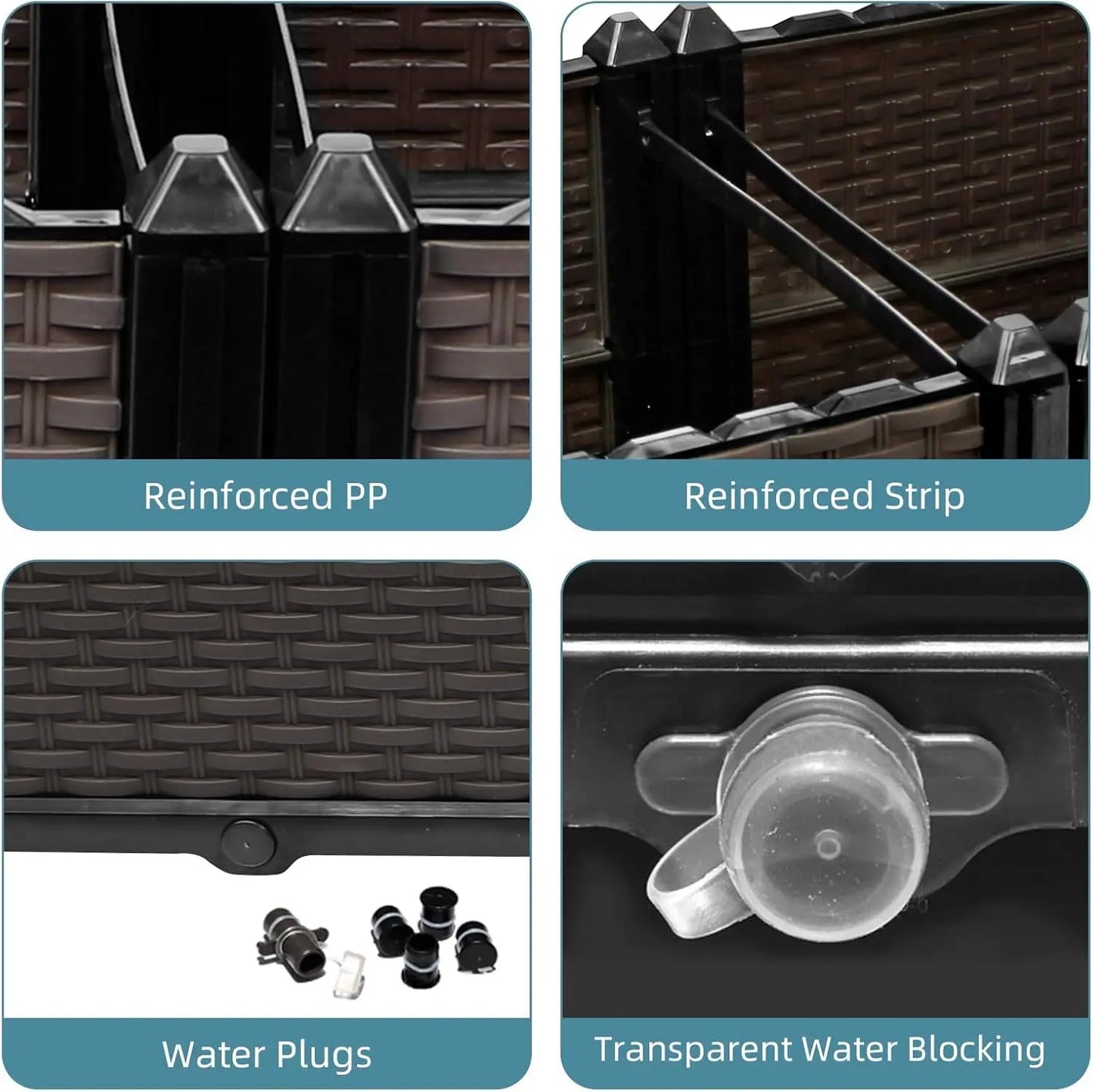 Self Watering Raised Garden Planter Box For Outdoor Use