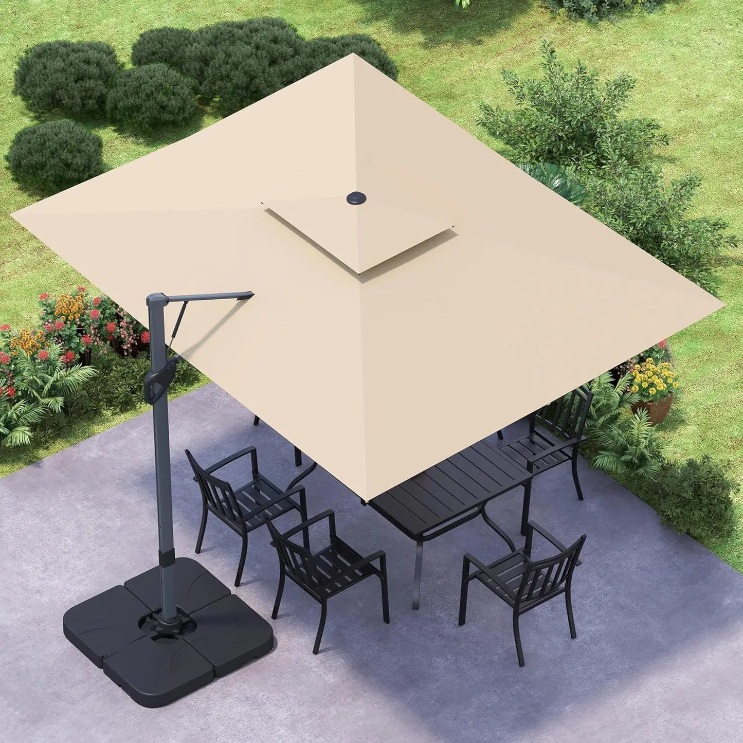 Cantilever Patio Umbrella with 360 Degree Rotation