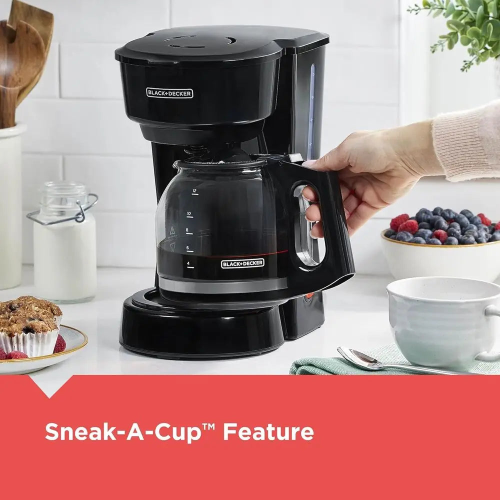 Vortex Technology Programmable Coffee Maker With Non Drip Carafe