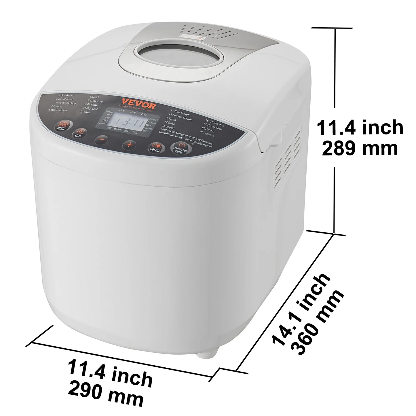 SucceBuy Bread Maker FifteenInOne Gluten Free Setting Nonstick