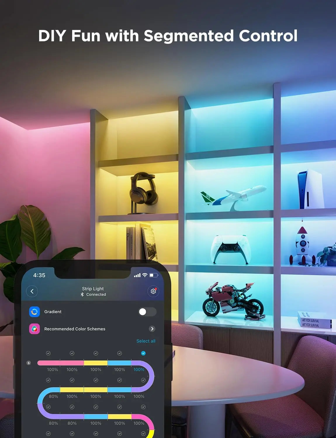 Smart WiFi LED Strip Lights Matter Alexa and Google Assistant
