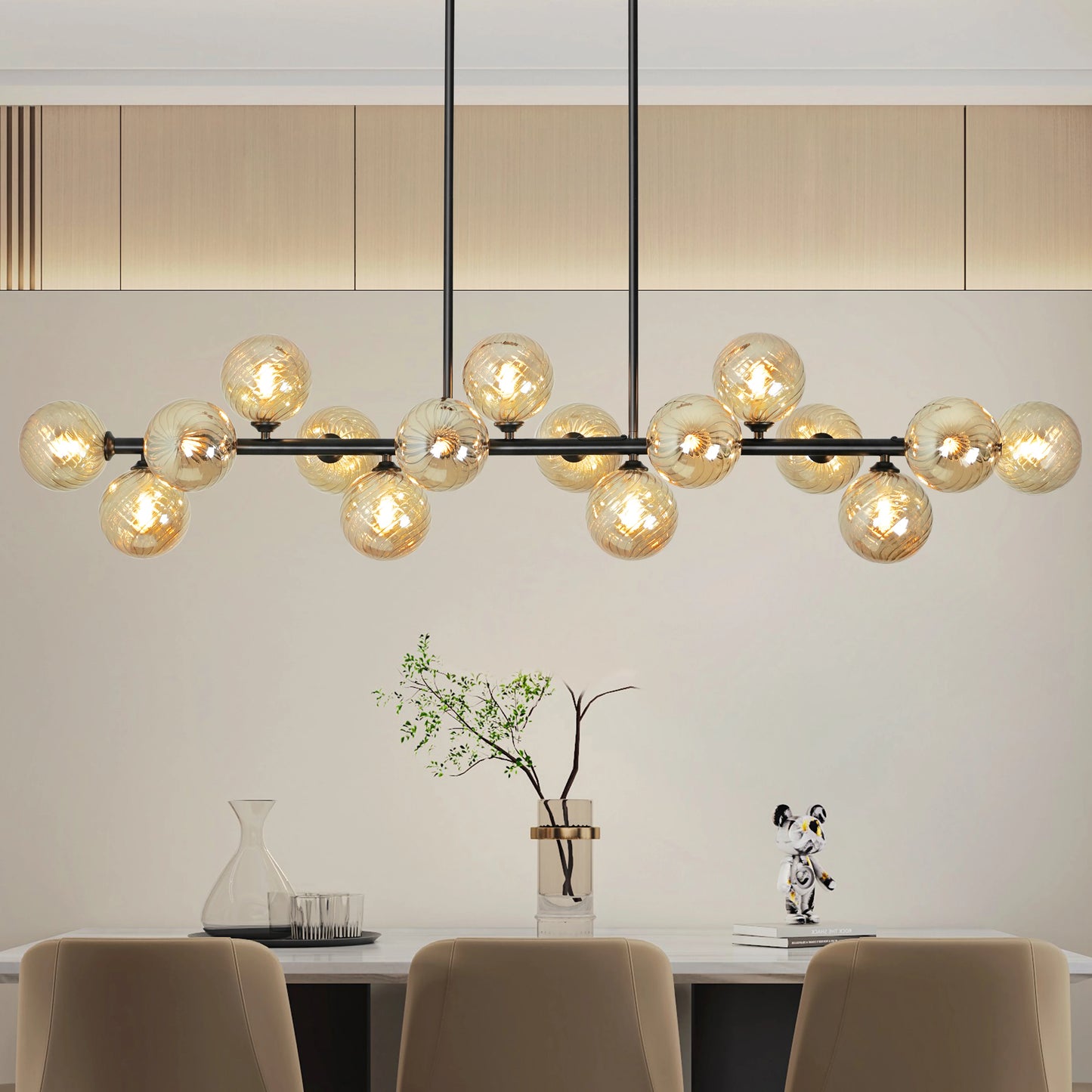 Mid Century Modern Sixteen Light Sputnik Chandelier For Dining Room