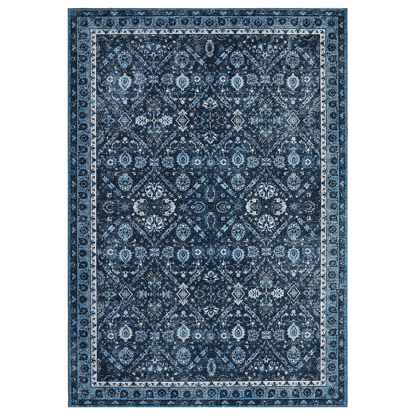 Moroccan Trellis Rug Non Slip Machine Washable Stain Resistant