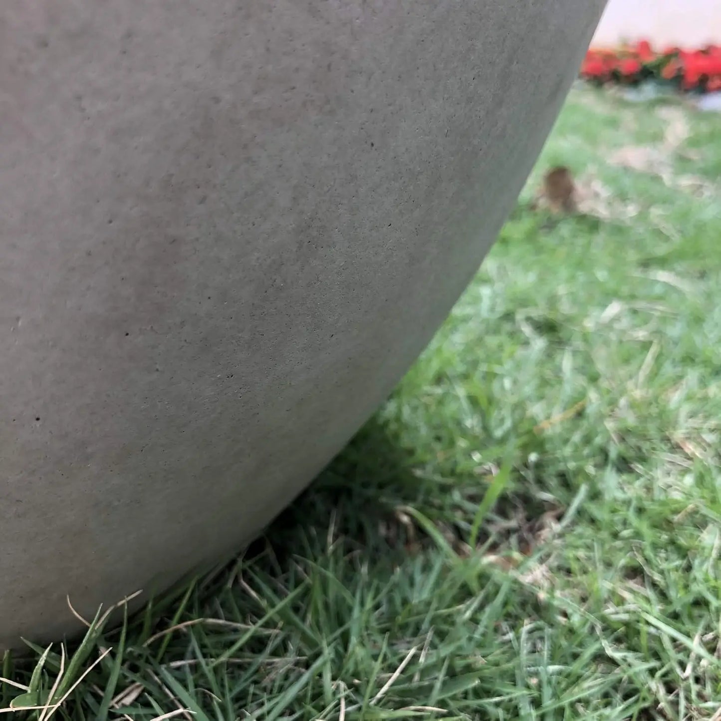 Round Concrete Planter With Drainage Hole For Indoor Outdoor Use