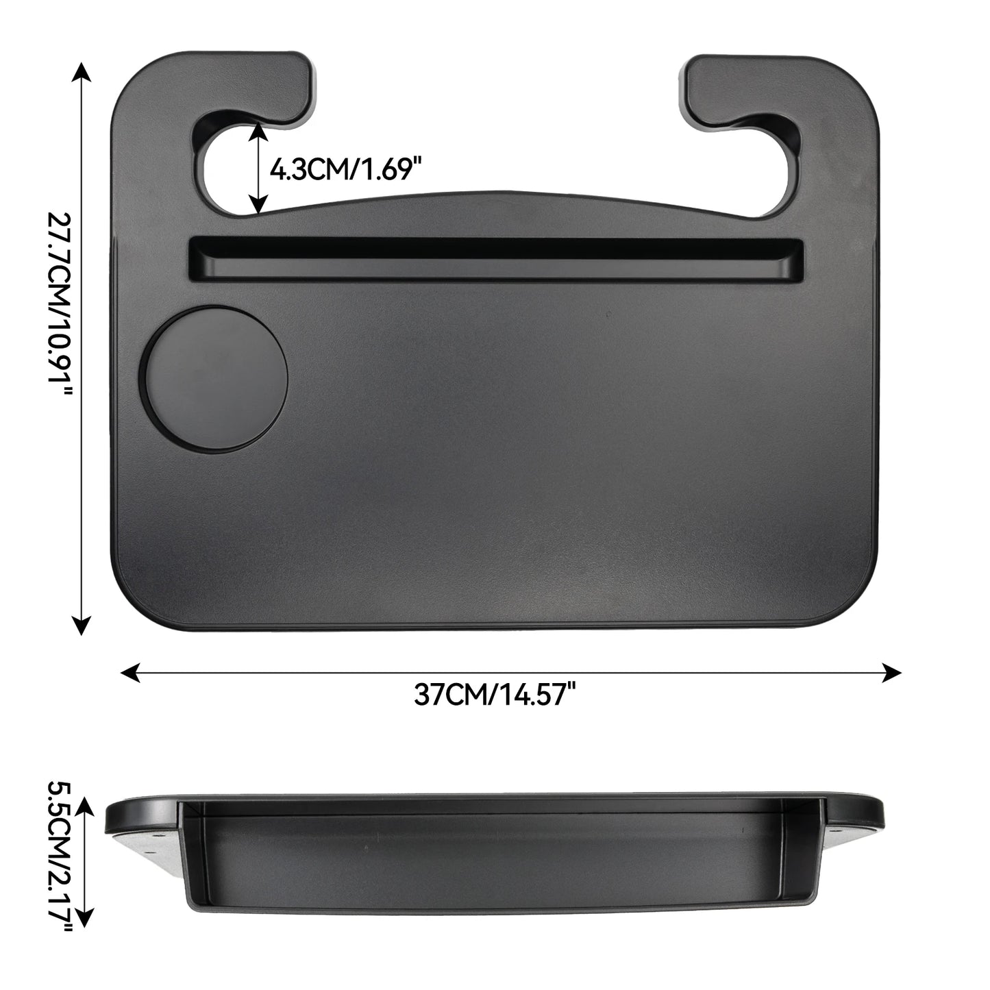 XUKEY Car Steering Wheel Tray With Gap Organizer Laptop Desk