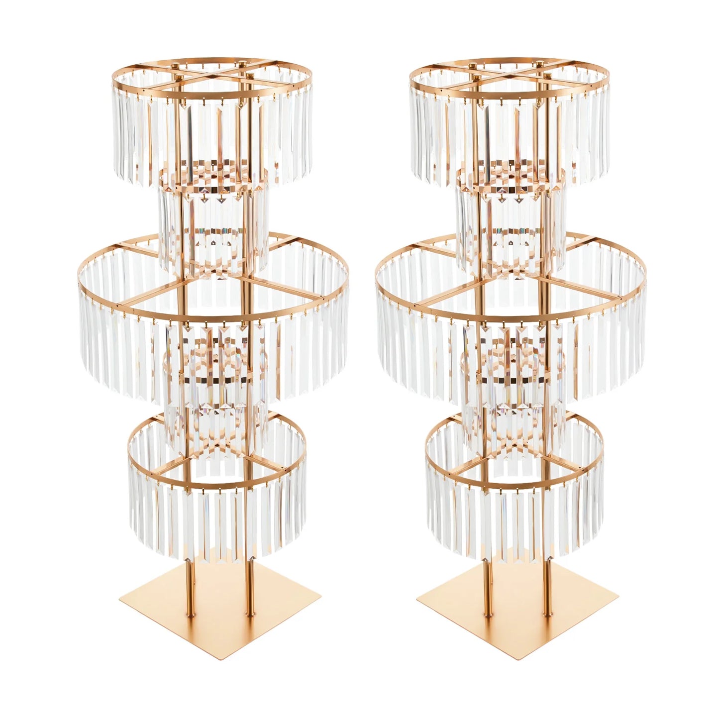 5-Tier Wedding Flower Stand Iron And Acrylic Decor