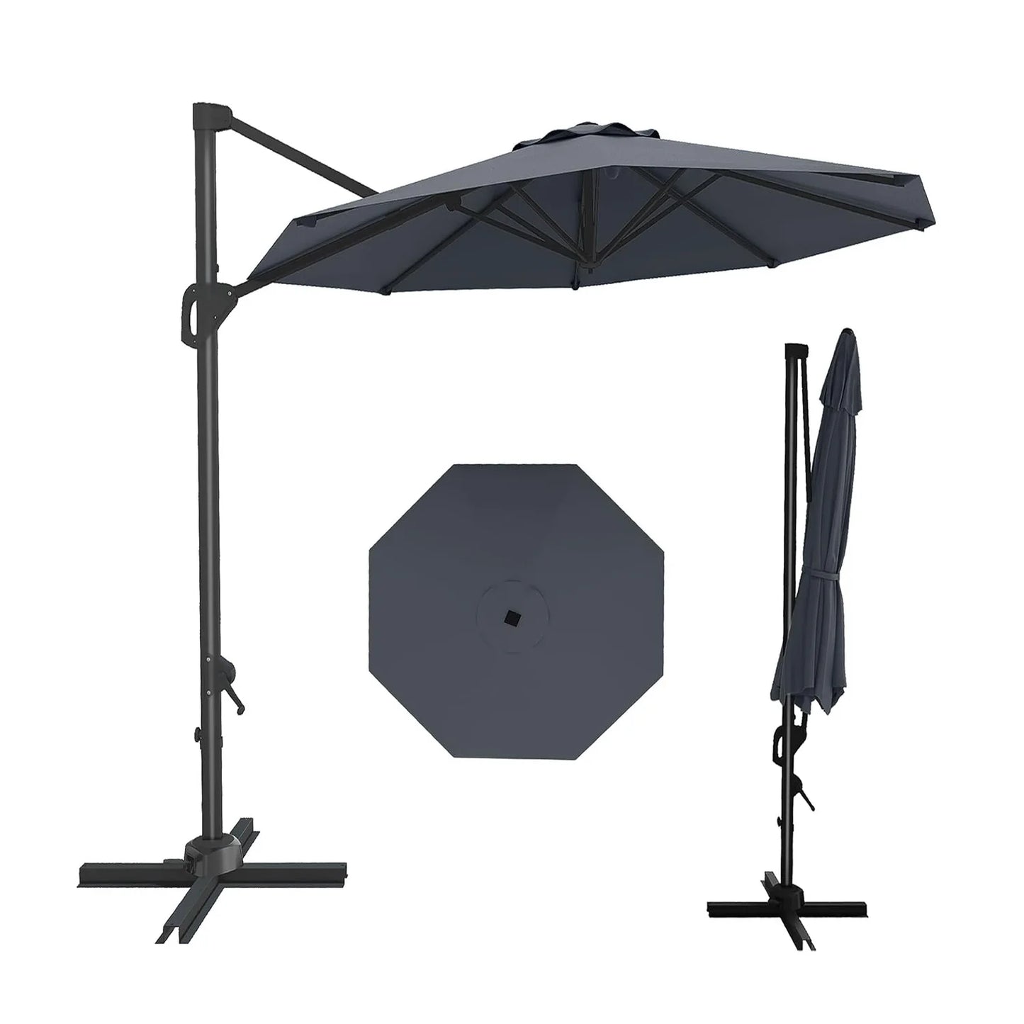 HobbyLane 10Ft Cantilever Patio Umbrella With Tilt And Rotation