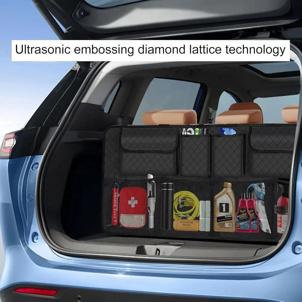 Universal Car Trunk Organizer With Hanging Backseat Storage Pockets