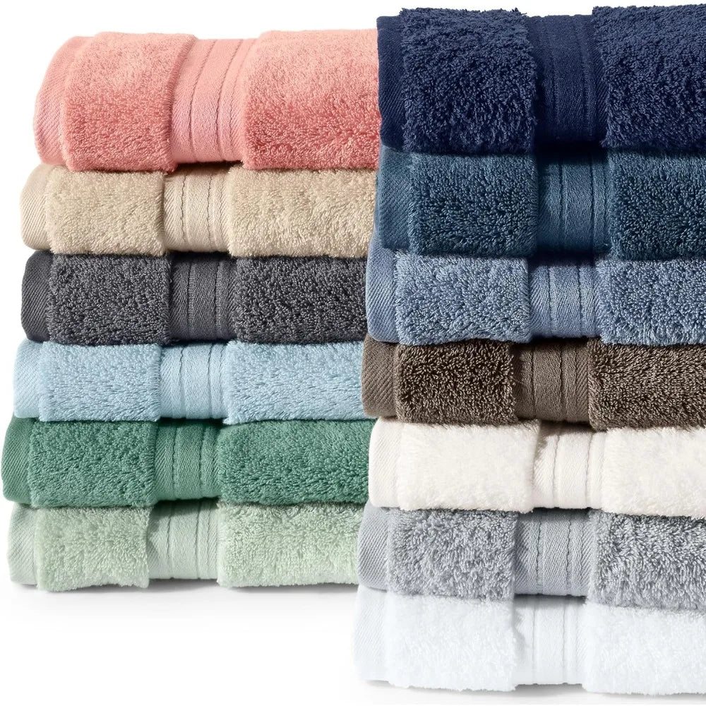 6 Piece Bamboo Towel Set Absorbent Towels For Home Use