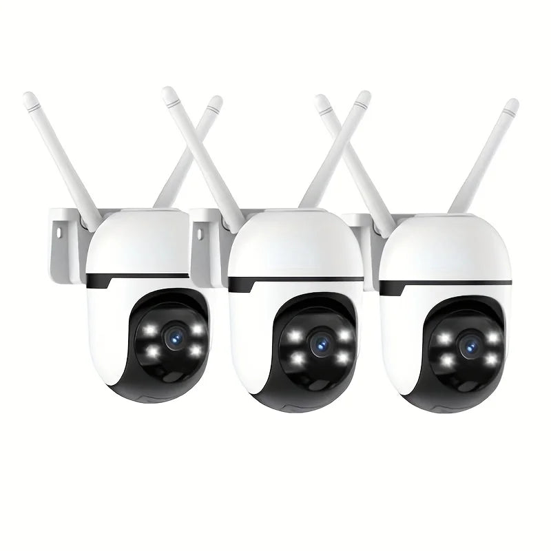 WESECUU PTZ Outdoor Camera 360 Auto Tracking 4MP Night Vision