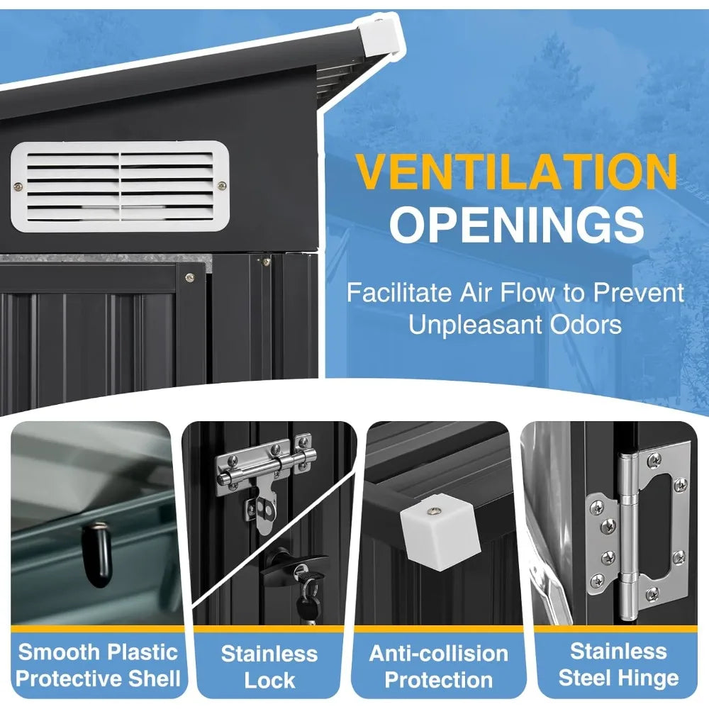Outdoor Storage Shed Galvanized Steel Lean To Utility