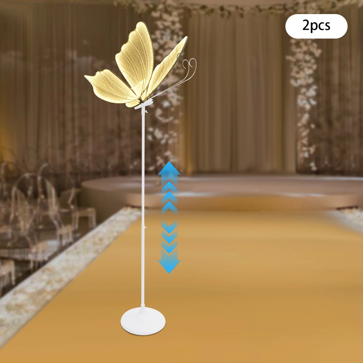Romantic Butterfly Floor Lamp 48W LED Decor for Home Ambience