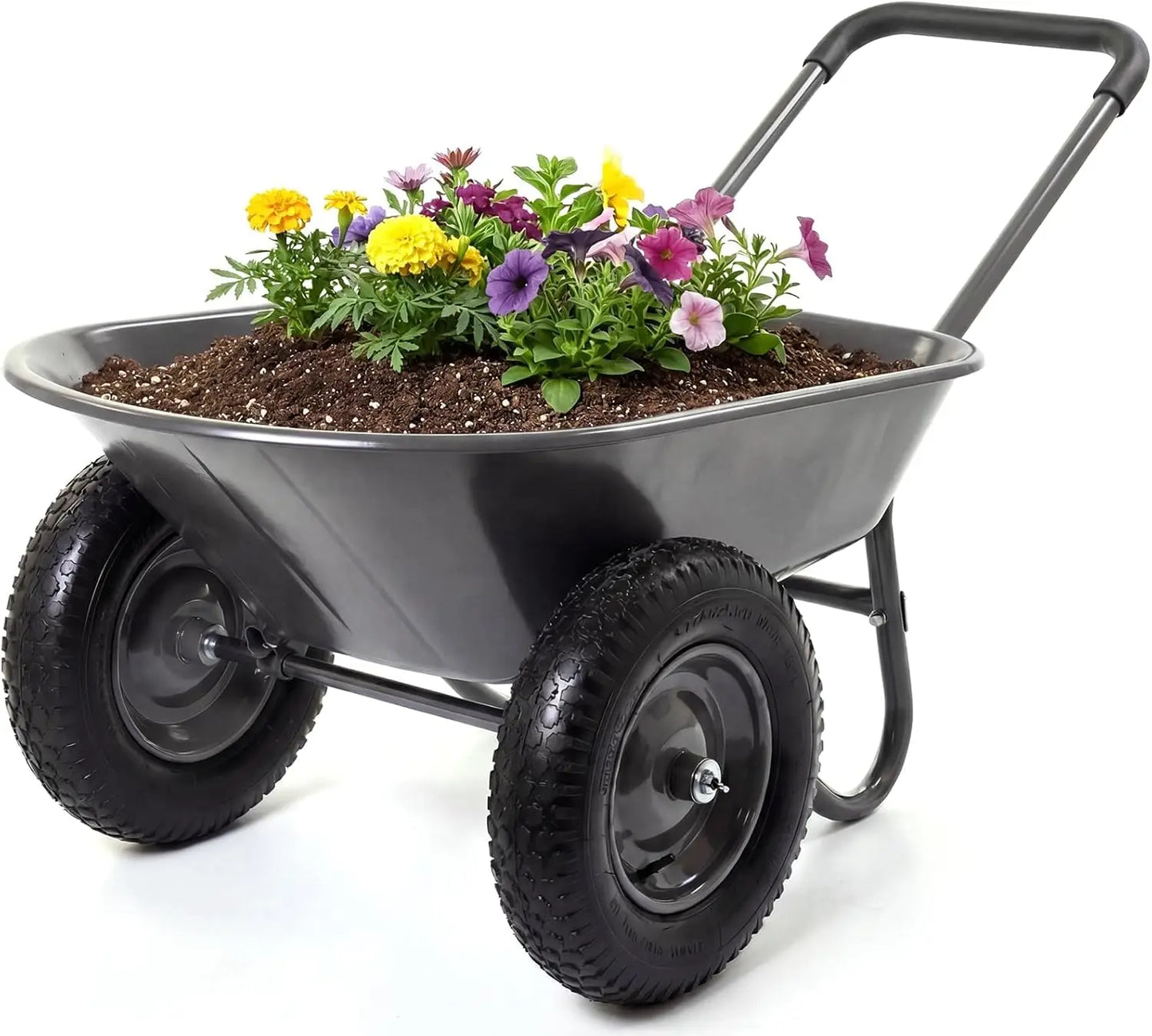 HiMISS Heavy Duty Garden Cart With Built In Stand Pro