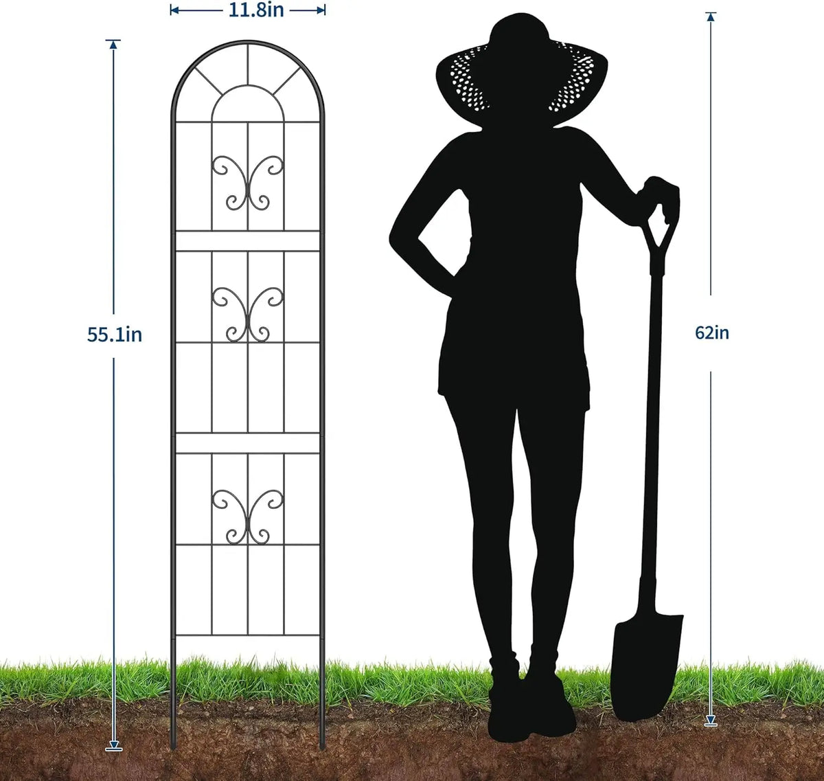 HiMiss Industrial Strength Garden Trellis For Climbing Plants Flowers And Vines