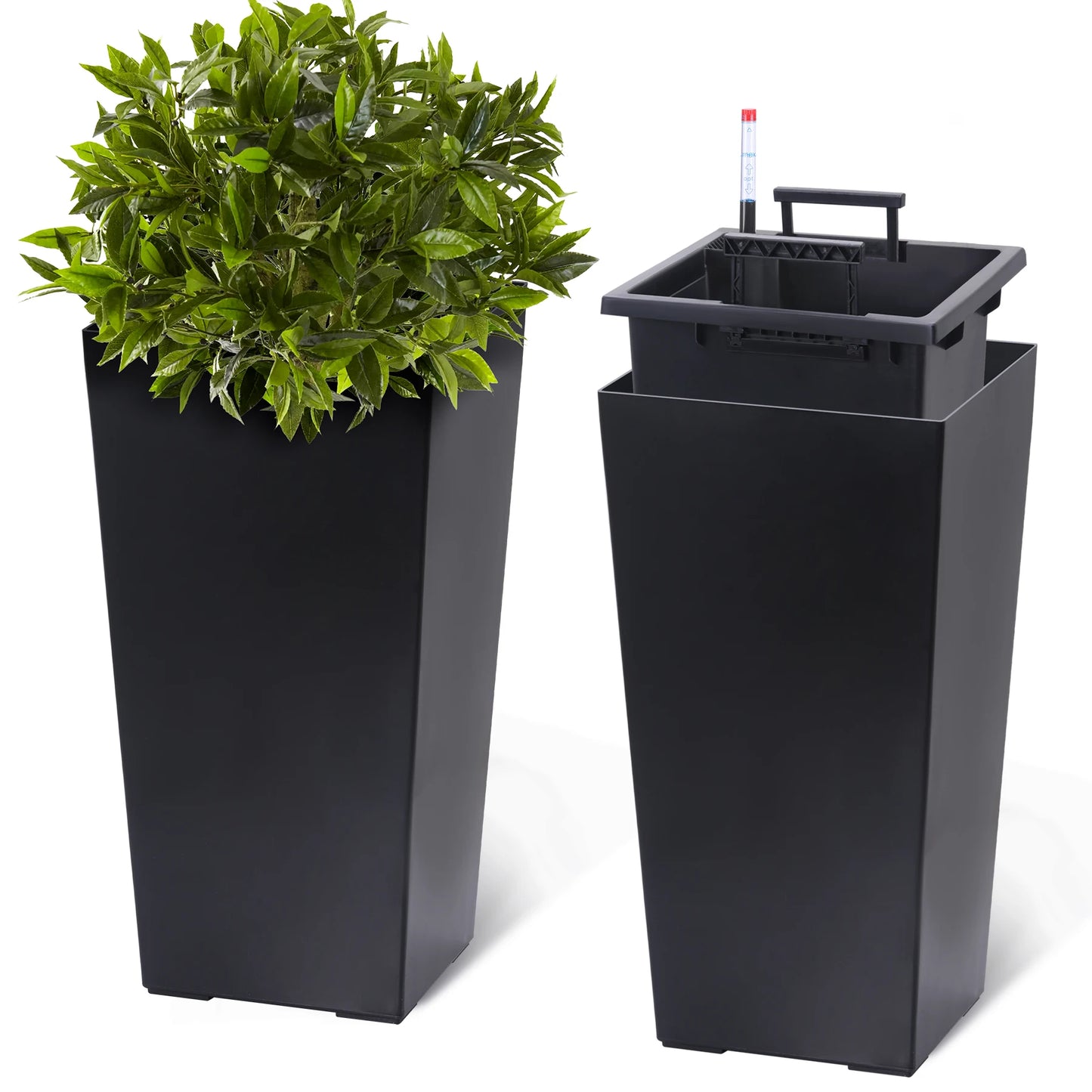Outdoor Indoor Planter Pots With Drainage Holes Auto Watering