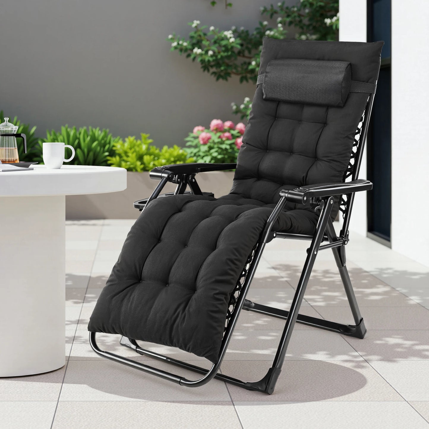 JHK Zero Gravity Recliner Lounge Chair For Outdoor Patio