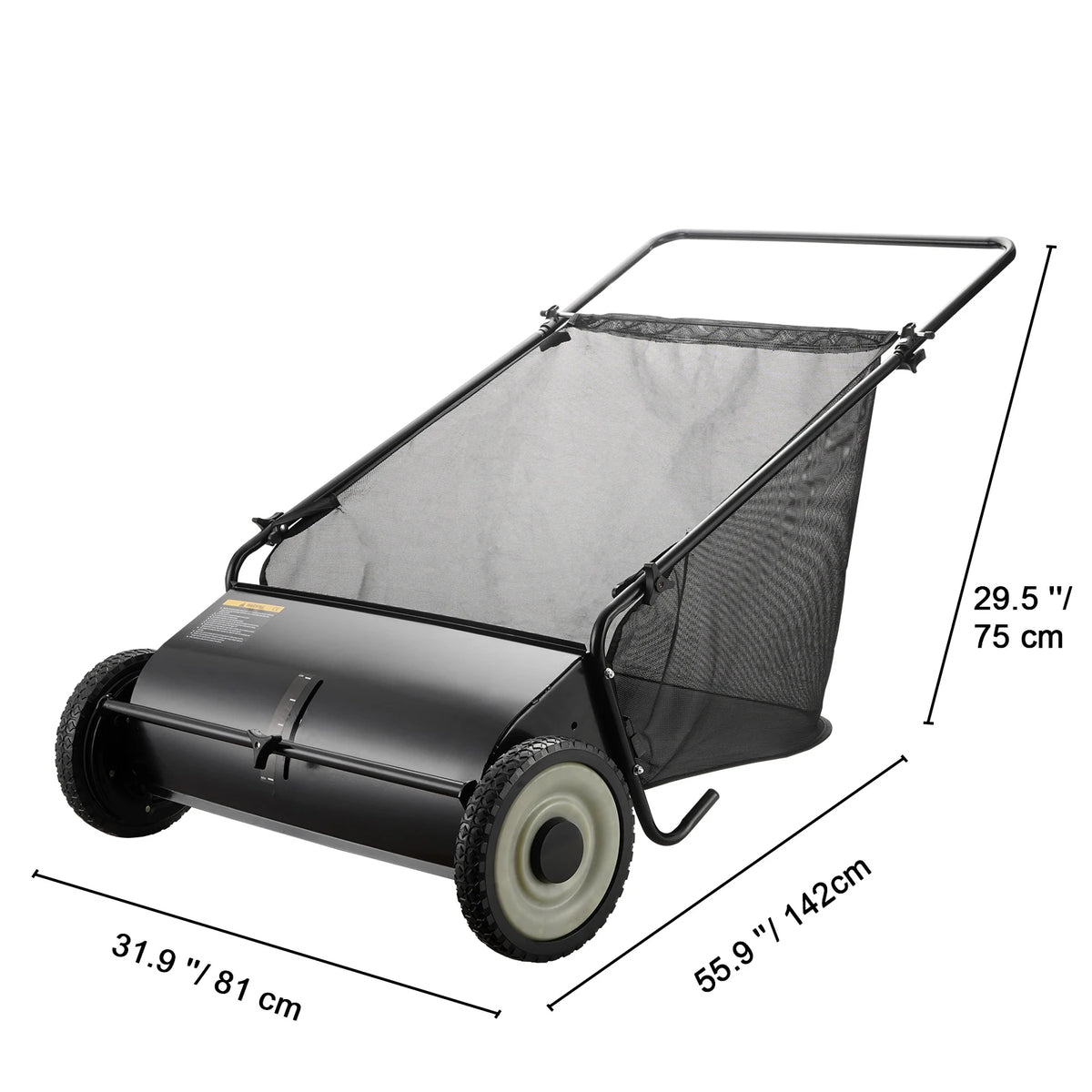 SucceBuy Heavy Duty Tow Behind Lawn Leaf And Grass Sweeper