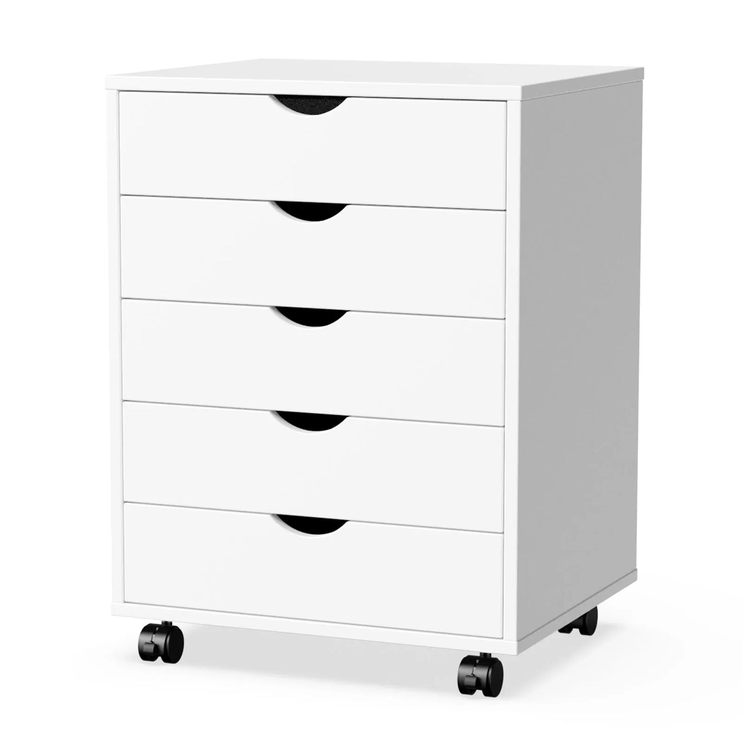 JHK Wooden Nightstand With 5 Drawers And Waterproof Surface