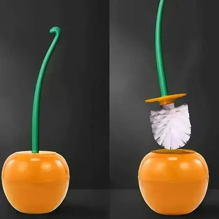 Creative Cherry Shape Toilet Brush Holder Set For Bathroom
