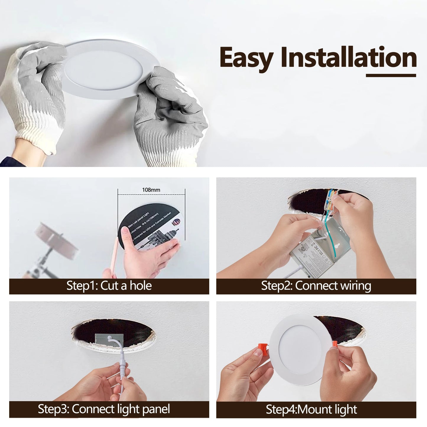 ARLGSITE 12 Pack LED Recessed Lights With Junction Box