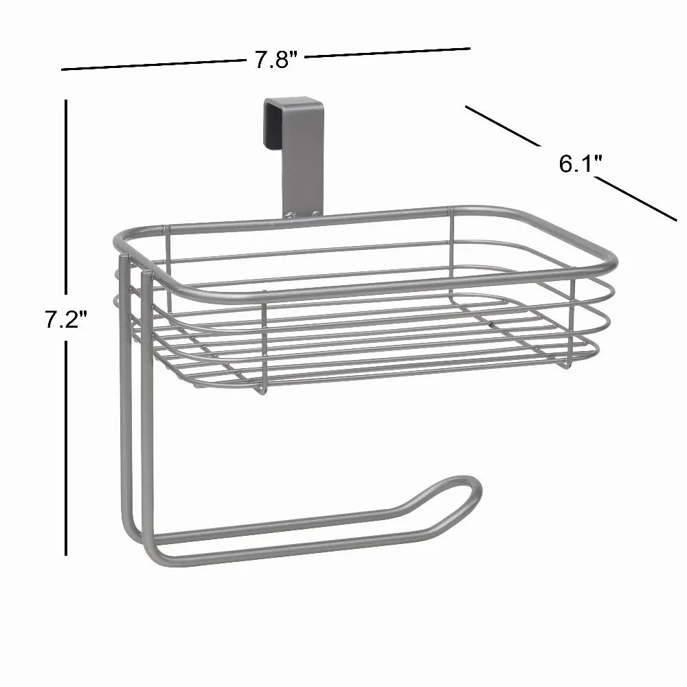 Over The Tank Toilet Paper Holder With Shelf For Bathroom