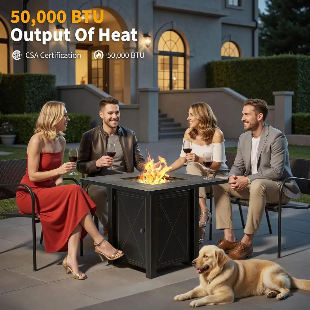 Premium Ceramic Tabletop Propane Fire Pit 50,000 BTU