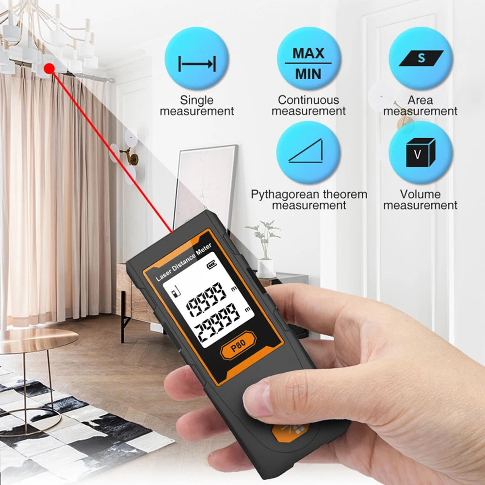 BOAYAL Portable Laser Distance Meter Pythagorean Mode