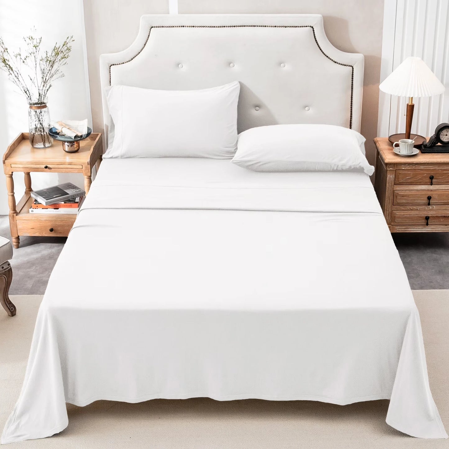 100 Percent Cotton Jersey Knit Sheet Set Ultra Soft DeepPocket
