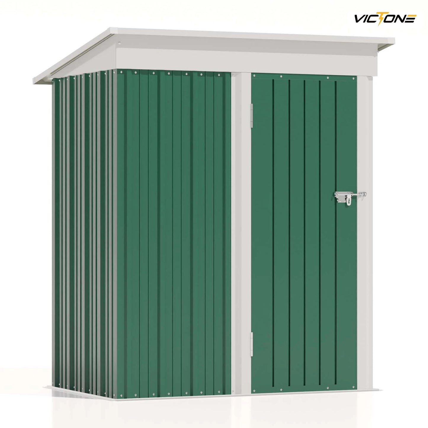 Victone Outdoor Storage Shed Metal Tool Shed With Sloped Roof