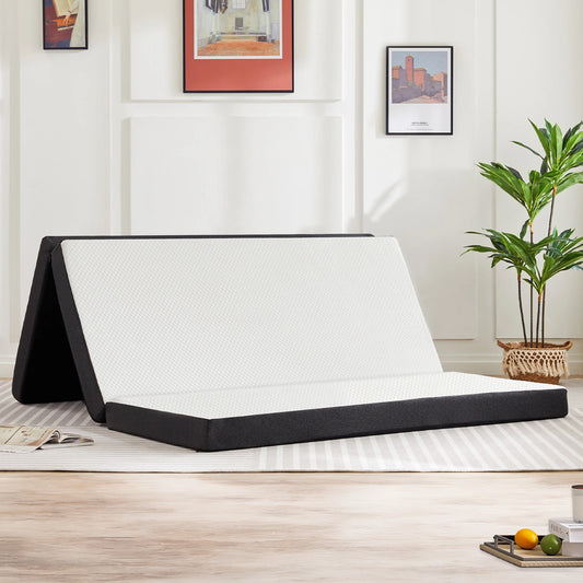 JHK Tri Fold Memory Foam Mattress With Portable Washable Cover
