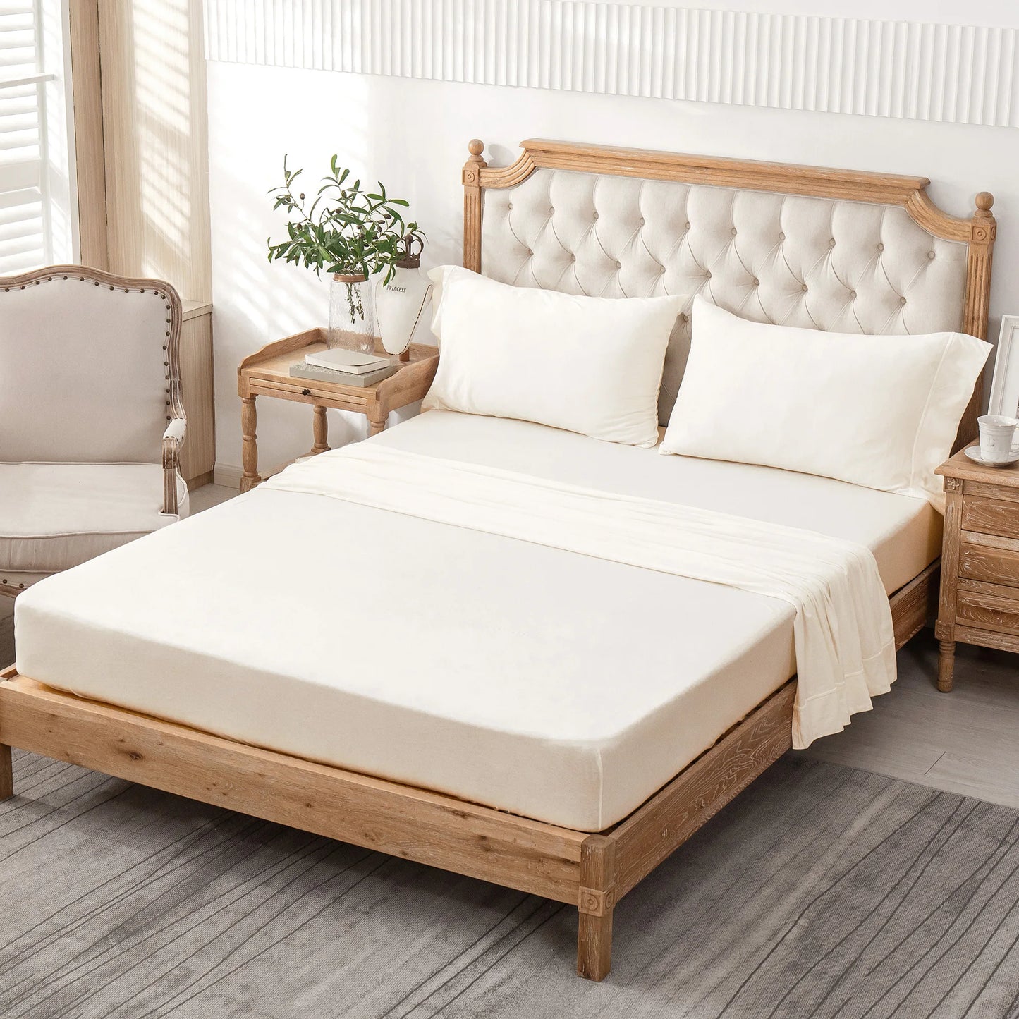 100 Percent Cotton Jersey Knit Sheet Set Ultra Soft DeepPocket