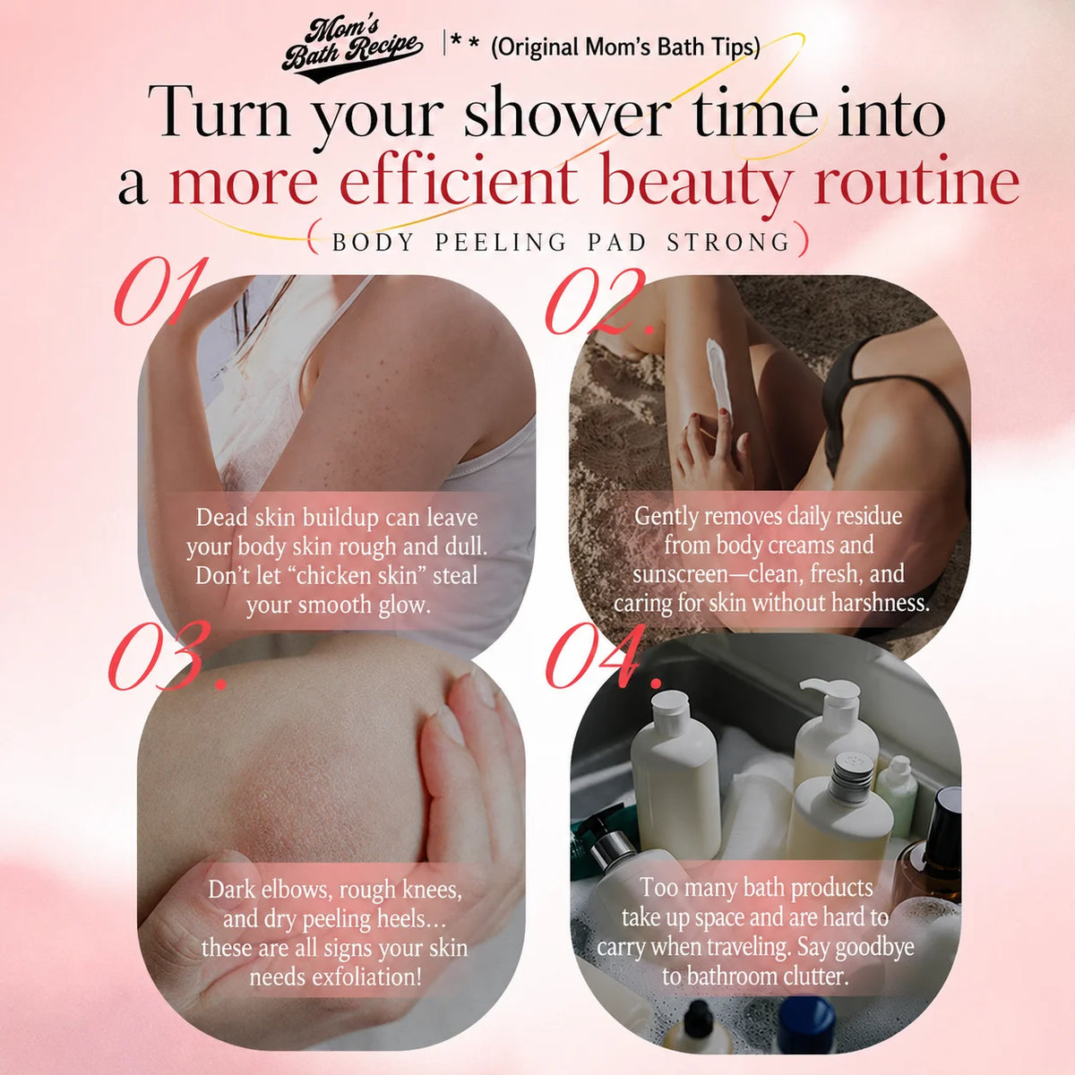 Exfoliating Body Scrub Glove For Dead Skin And Breakout Care