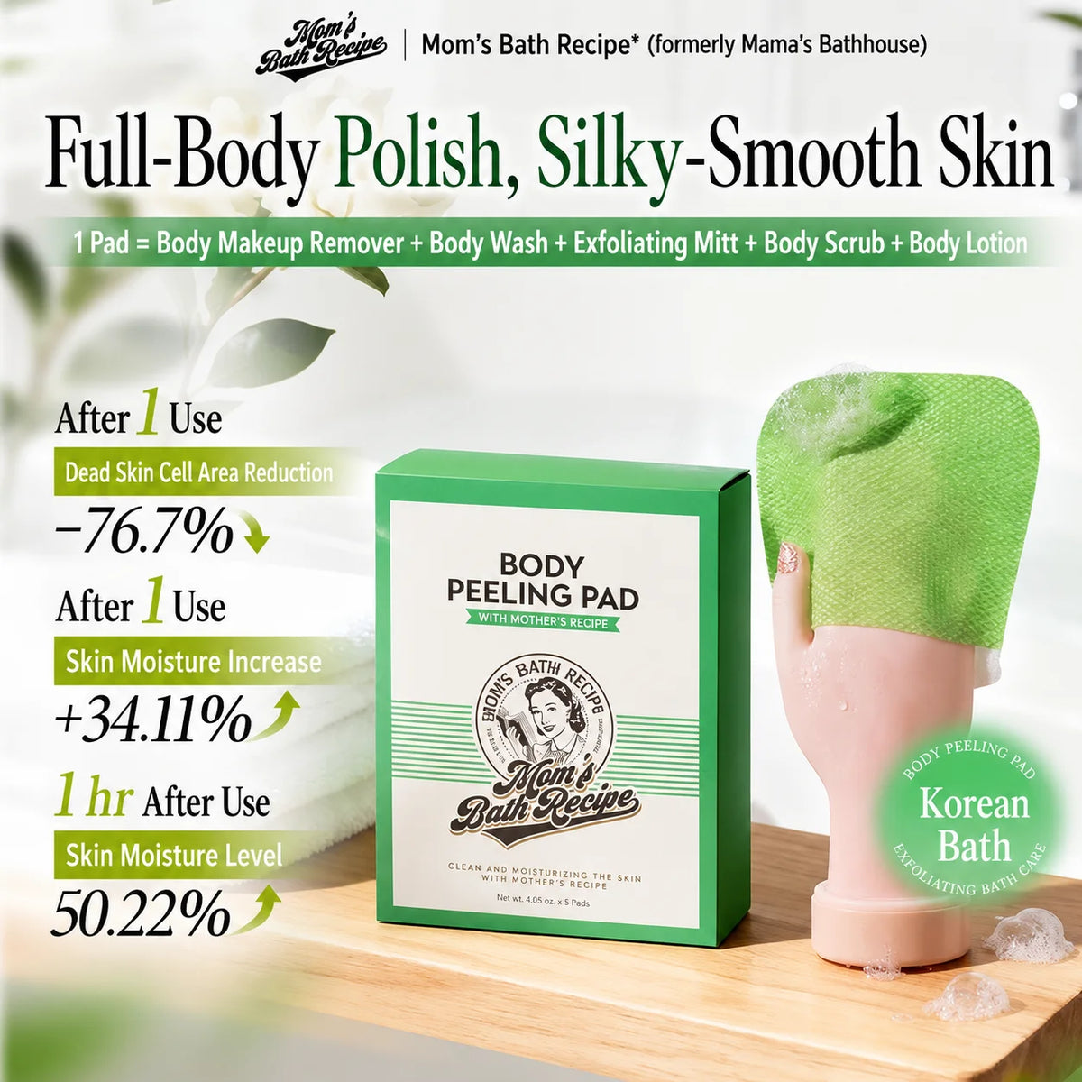 Exfoliating Body Scrub Glove For Dead Skin And Breakout Care