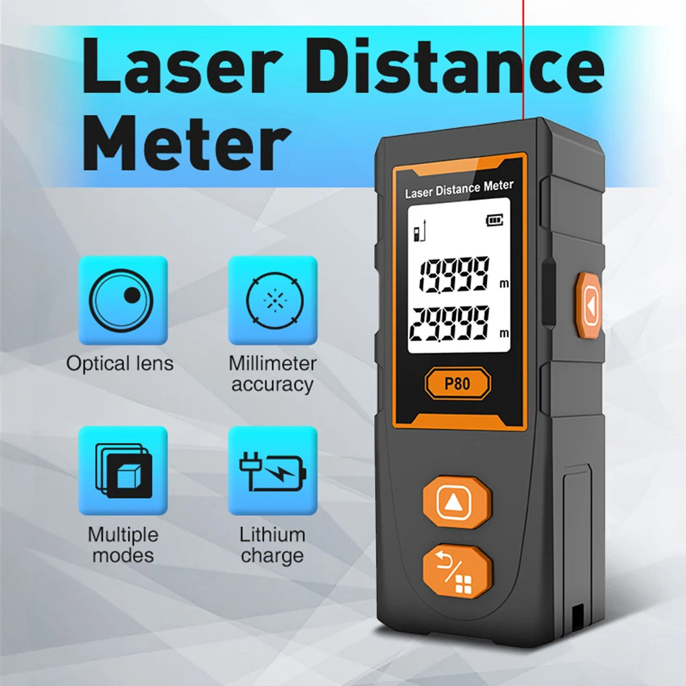 BOAYAL Portable Laser Distance Meter Pythagorean Mode