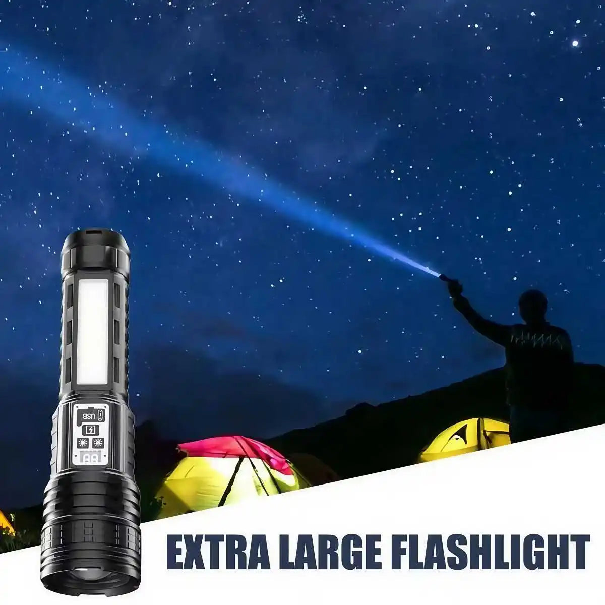 Skywolfeye Long Range LED Flashlight for Outdoor Camping and Hiking