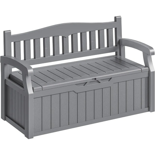 Outdoor Lockable Deck Box Storage Bench Waterproof UV Protection