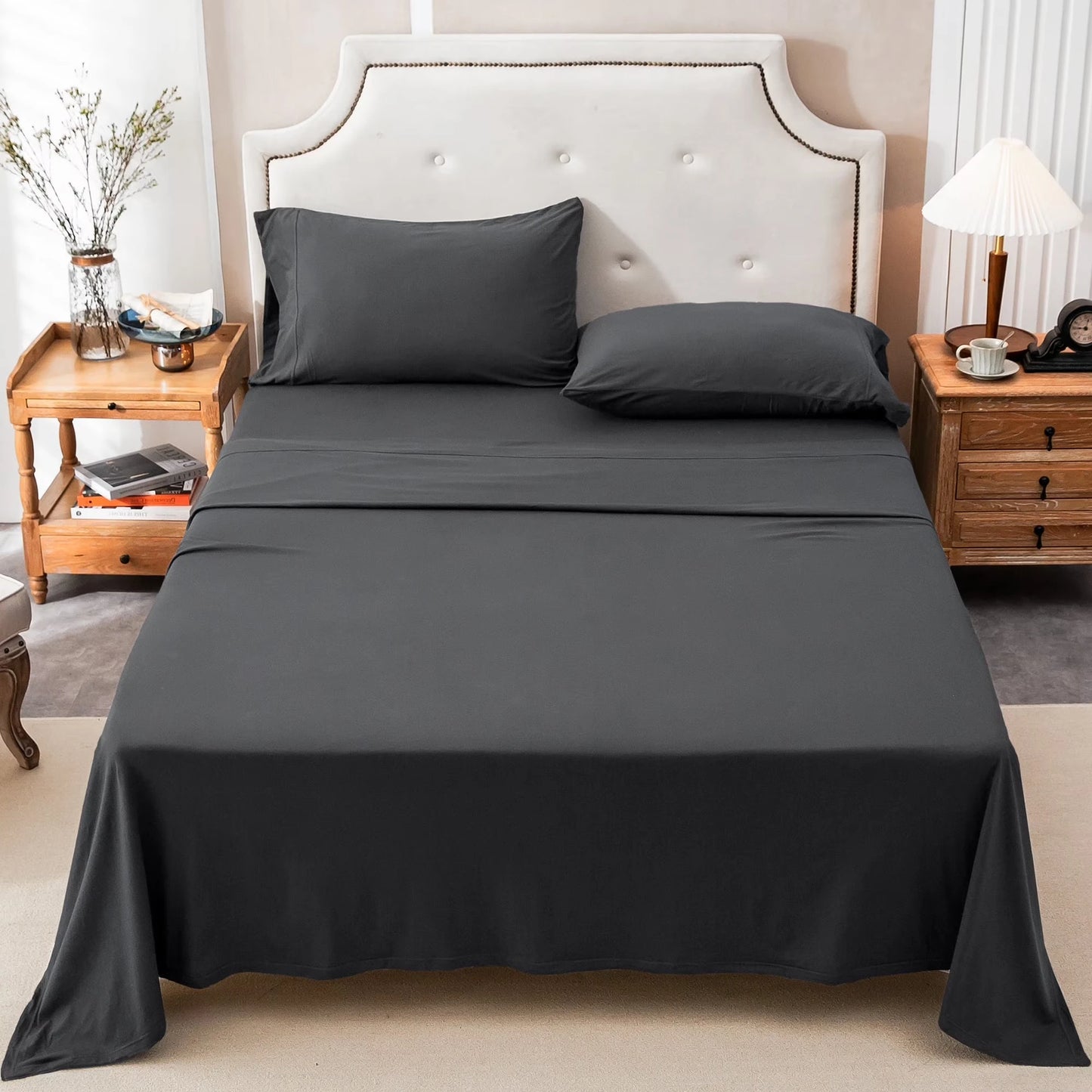 100 Percent Cotton Jersey Knit Sheet Set Ultra Soft DeepPocket