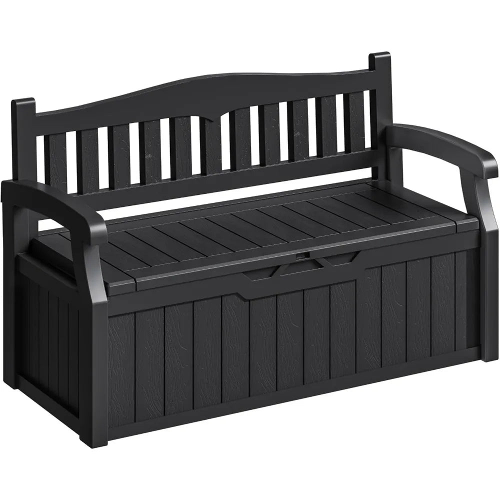 Outdoor Lockable Deck Box Storage Bench Waterproof UV Protection