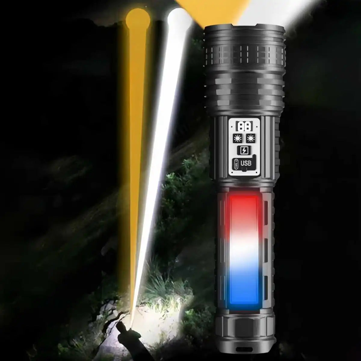 Skywolfeye Long Range LED Flashlight for Outdoor Camping and Hiking