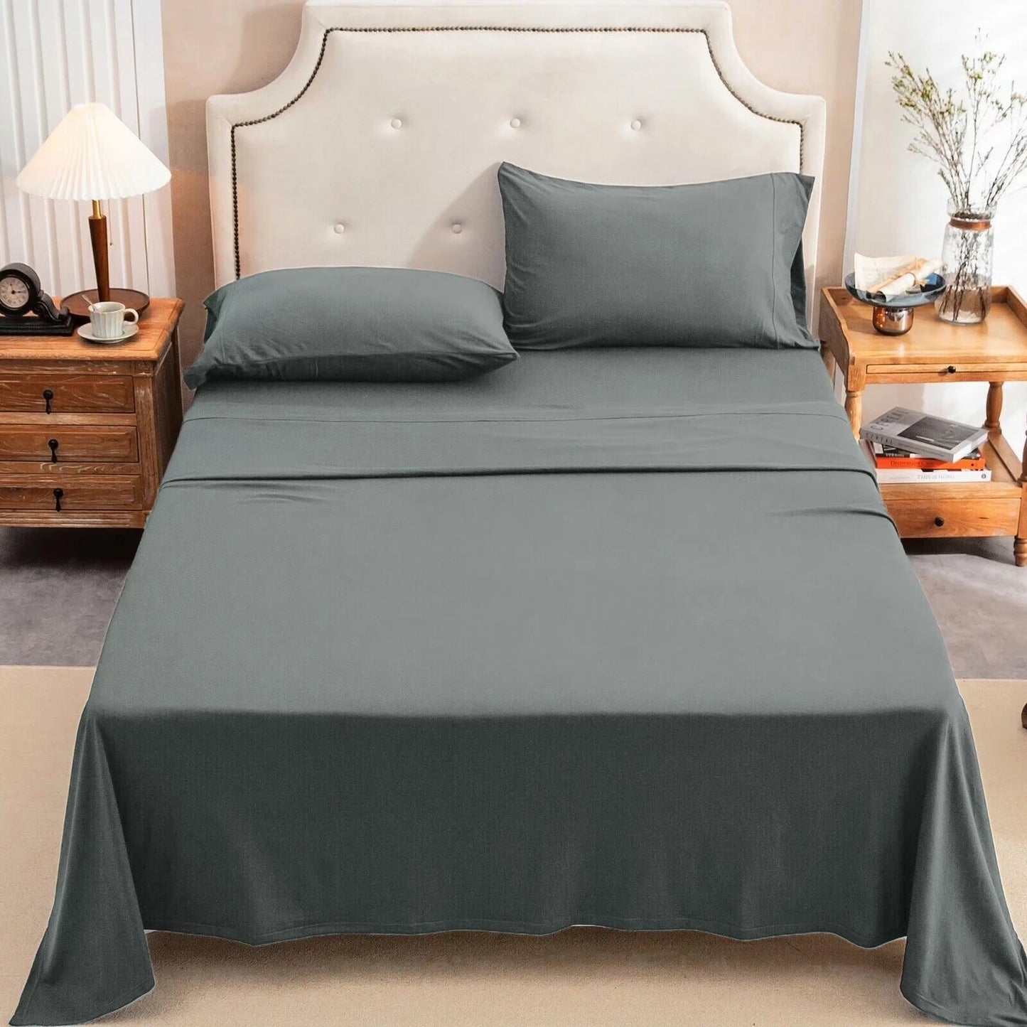 100 Percent Cotton Jersey Knit Sheet Set Ultra Soft DeepPocket