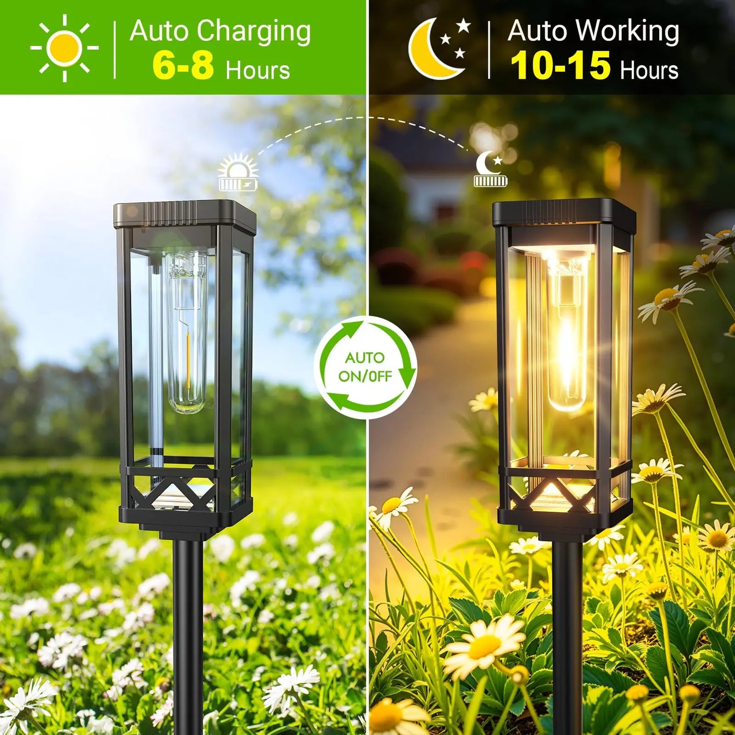 Solar LED Waterproof Pathway Garden Landscape Walkway Lights