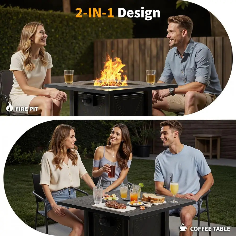 Premium Ceramic Tabletop Propane Fire Pit 50,000 BTU
