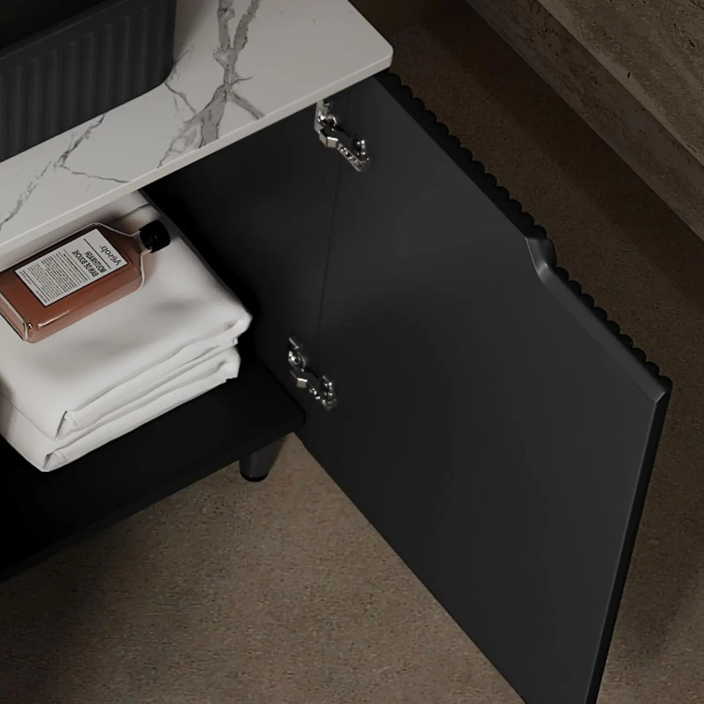 Bathroom Vanity With Ceramic Sink And Freestanding Cabinet