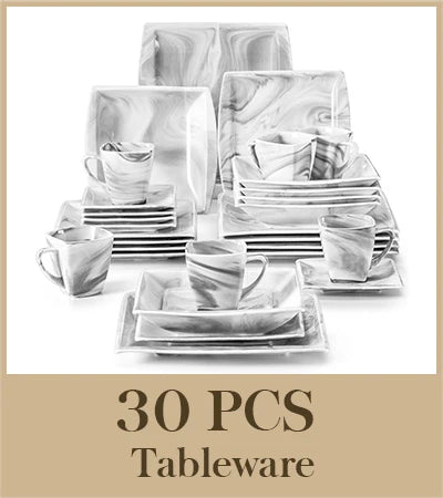 MALACASA Porcelain Dinnerware Set Service For 12 Elegant Everyday