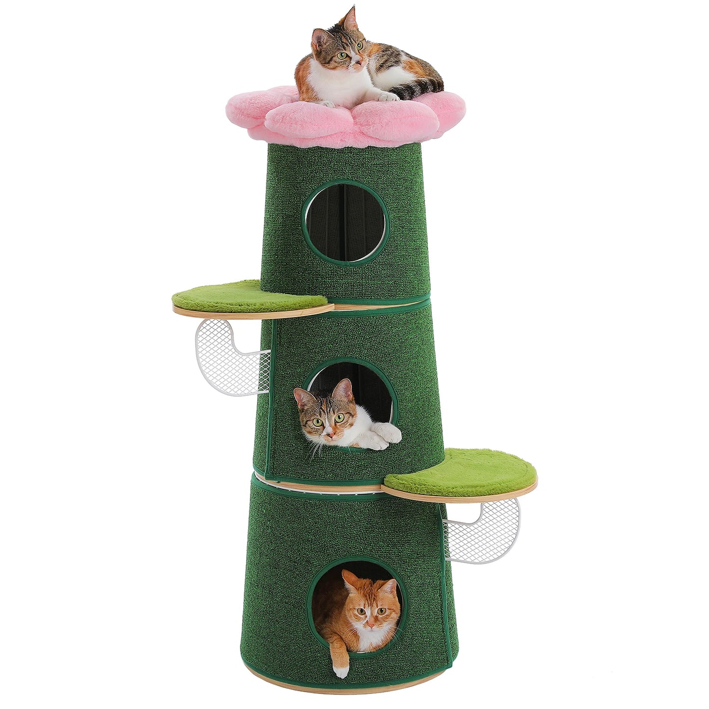 PAWZ Road Modern Cat Tree With Condos Multi Level Indoor Cat Furniture