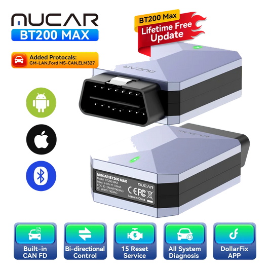 MUCAR BT200 MAX OBD2 Scanner Full System Diagnostic Tool