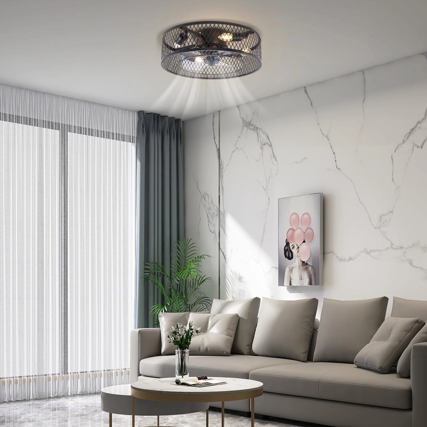 Fan Pendant Light With E27 Socket 4 Pack Ceiling Fixture