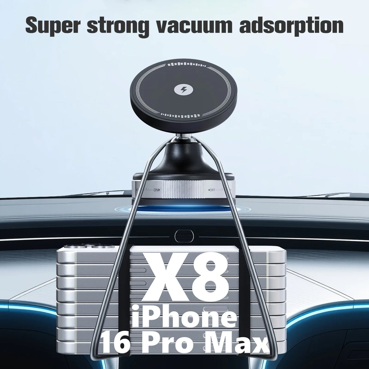 Magnetic Car Wireless Charger Holder 15W Fast Charge