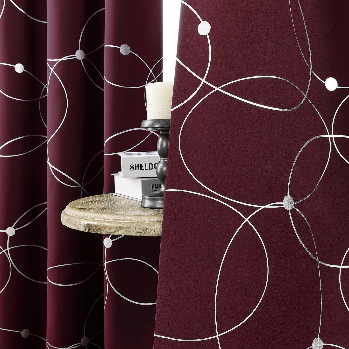 Blackout Curtain Set 4 Panels Thermal Insulated For Bedroom